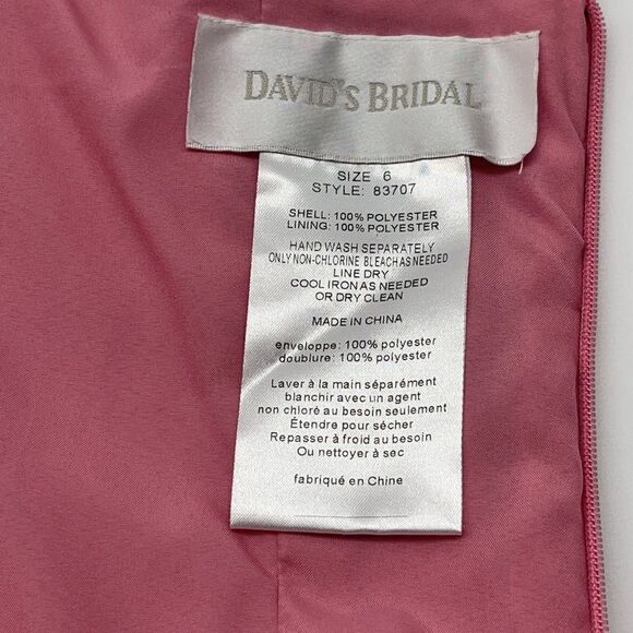 David’s Bridal Short Charmeuse Ruched Dress Size 6 - Picture 10 of 12